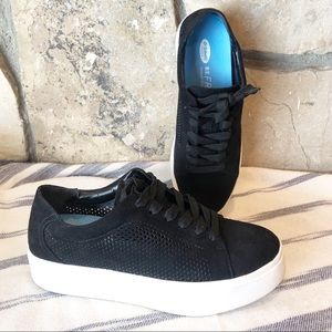 New Dr Scholls platform faux suede sneakers